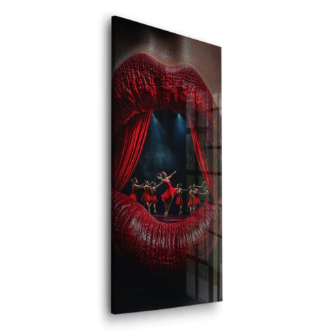 Roter Vorhang Acrylglasbild