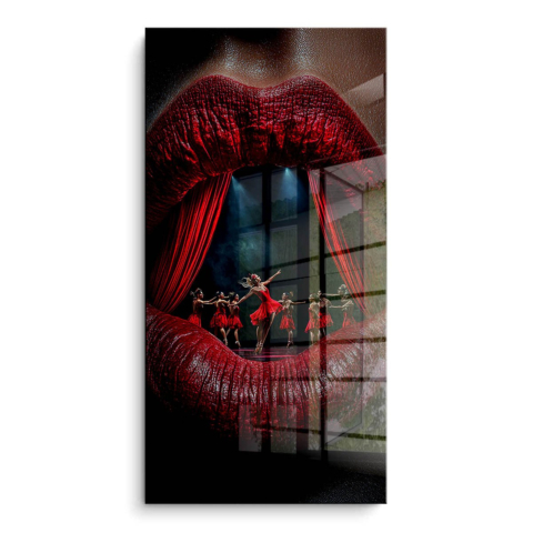 Roter Vorhang PVC Glänzend