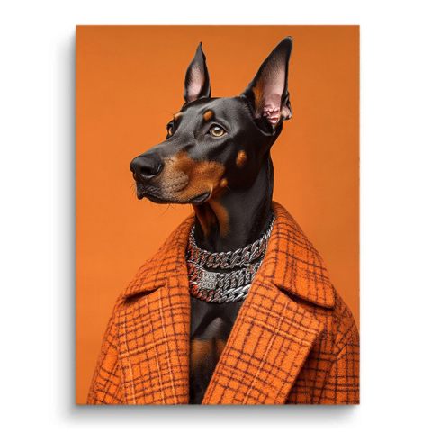Portret Szykownego Dobermana PCV Matowy