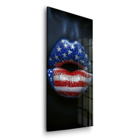 Patriotische Lippen Acrylglas