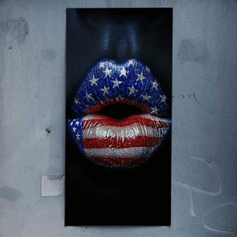 Patriotische Lippen Poster
