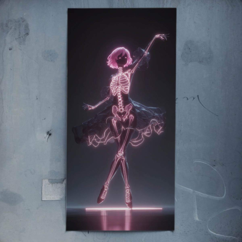 Neon-Skelett Ballett Poster