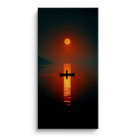 Refleksja w blasku księżyca Obraz na Płótnie