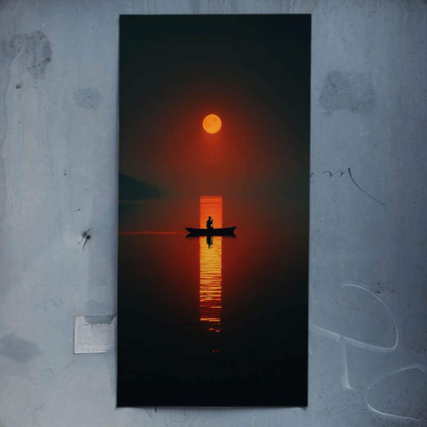 Refleksja w blasku księżyca Plakat