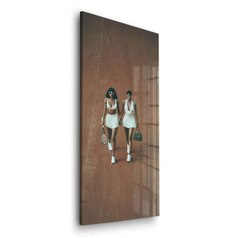 Hermanas Tenis Vidrio Acrílico