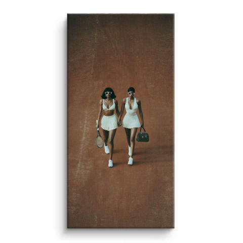 Tennis Sisters Canvas Art