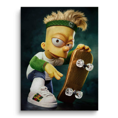 Skateboard-Trickser Leinwandbild