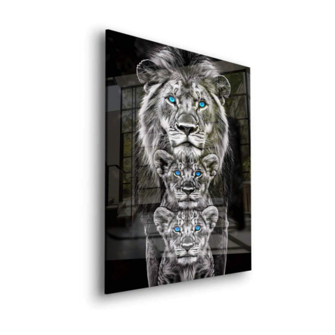 Lions Trio Acrylic Glass Art