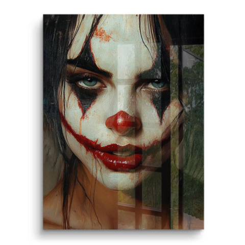 Portrait de Clown Sinistre PVC Brillant