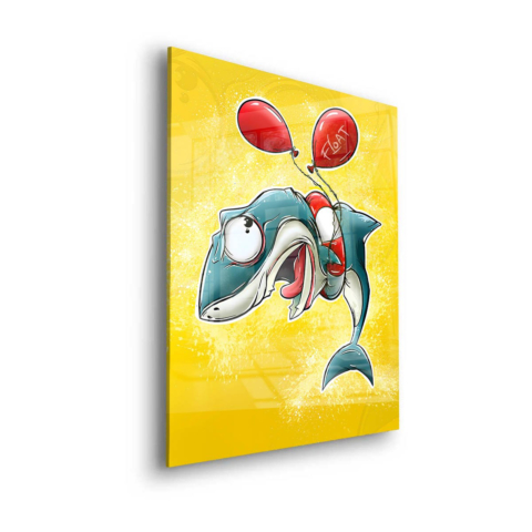Fischiger Ballon Acrylglasbild