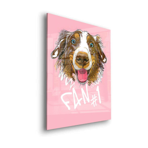 Happy Pup Acrylic Glass Art
