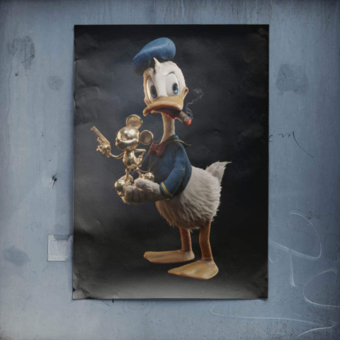 Schelmischer Enten-Mobster Poster