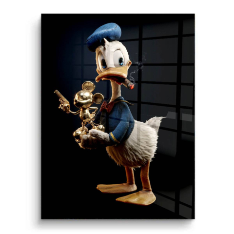 Pato Travieso Mafioso Arte PVC Brillante