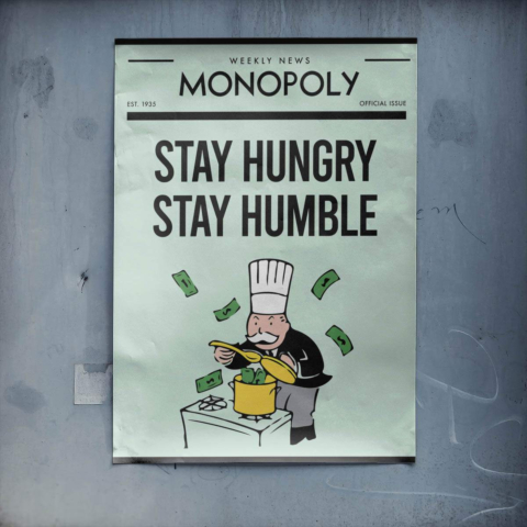 Reglas de la Riqueza Monopoly Póster