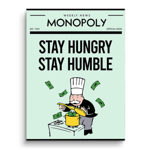 Monopoly Wohlstand Regeln PVC Matt Leinwandbild