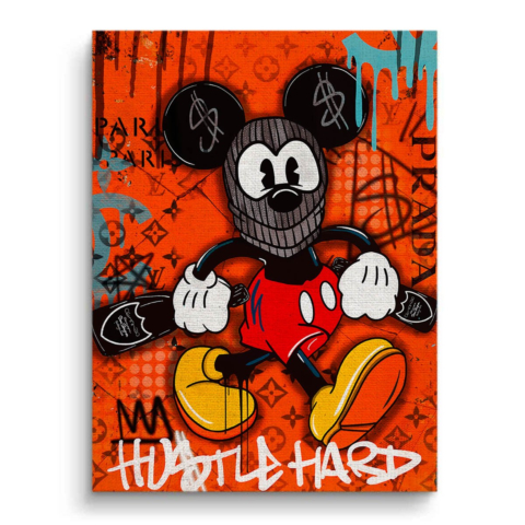 Graffiti Mickey Mouse Leinwandbild