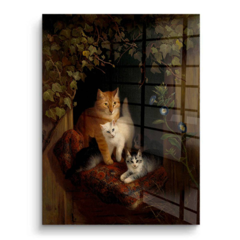 Katzen und Morgenlicht PVC Glänzend