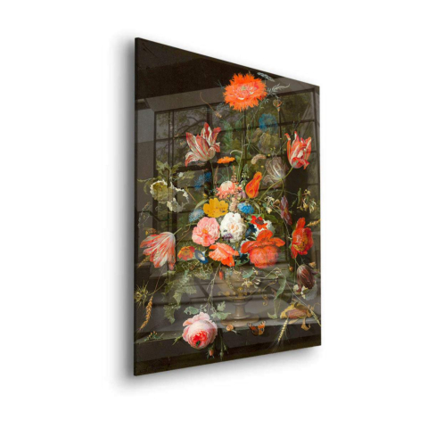 Lebendiges Blumenarrangement Acrylglasbild