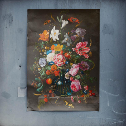 Lebendiges Blumenarrangement Poster