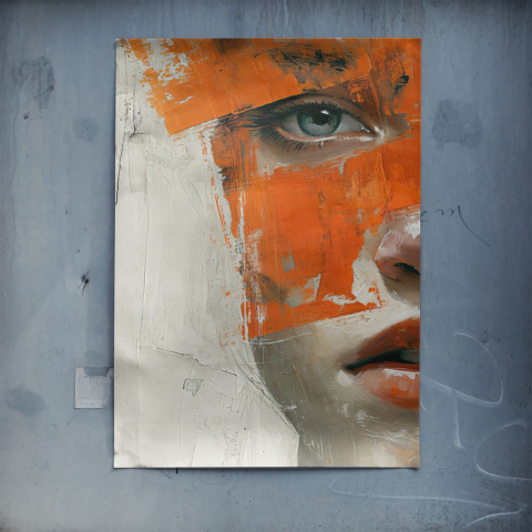 Lebendiges Gesicht Poster