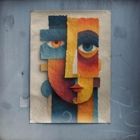 Portrait Abstrait Poster