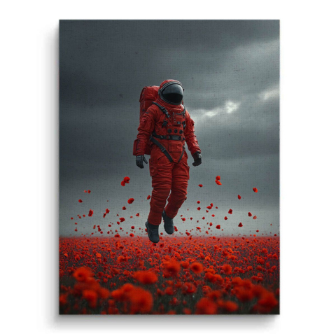 Roter Himmel Aufwärts Leinwandbild