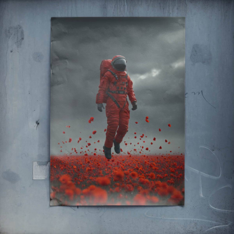 Czerwone Niebo W Górę Plakat