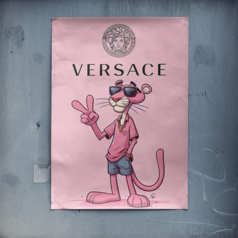 Różowa Pantera Versace Plakat