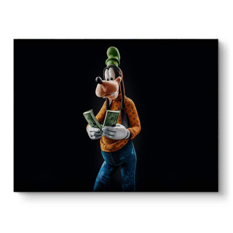 Geldverdienender Mickey Leinwandbild
