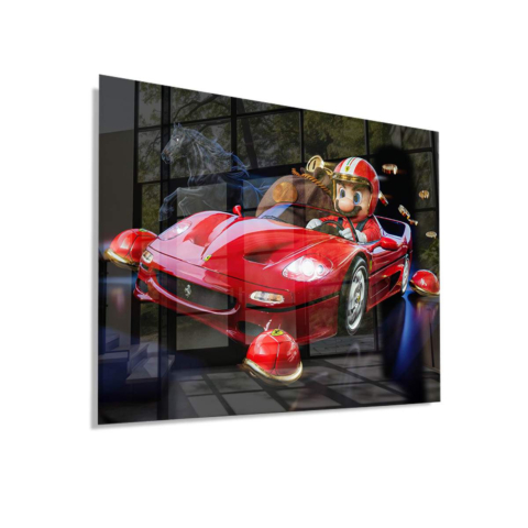Super Mario Course Verre Acrylique