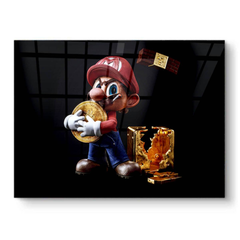 El robo de oro de Mario PVC Brillante