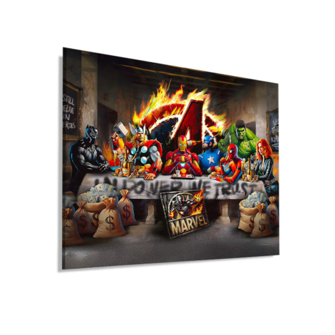 Festin des Avengers Dibond PVC Mat