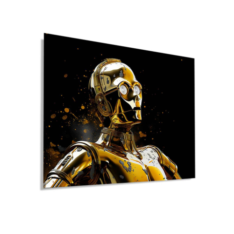 Golden Cyborg Dibond Matt Art