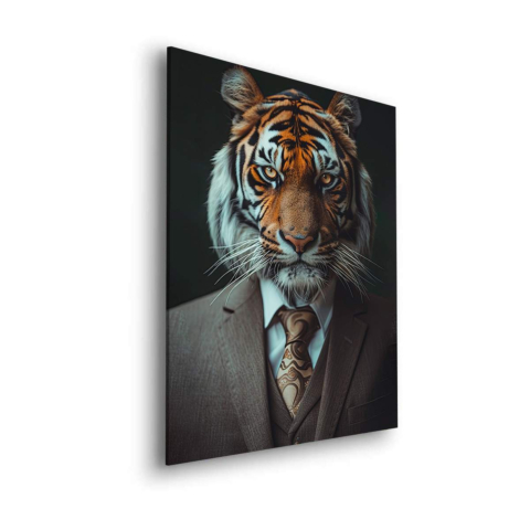 Majestic Tiger Portrait Dibond Mat Art