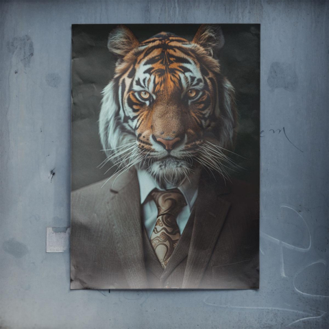 Portret Majestatycznego Tygrysa Plakat