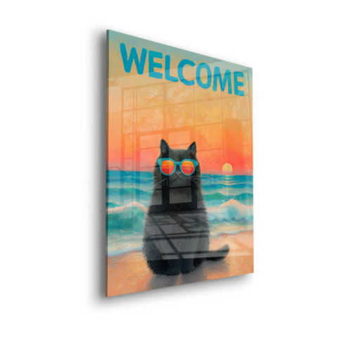 Welcome Acrylic Glass Art