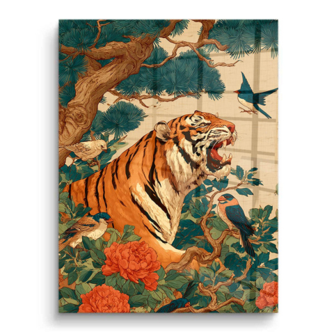 Rugissement du Tigre PVC Brillant Art