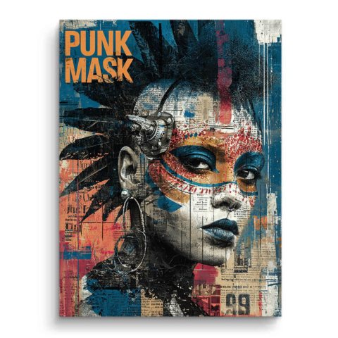 Máscara Punk Lienzo