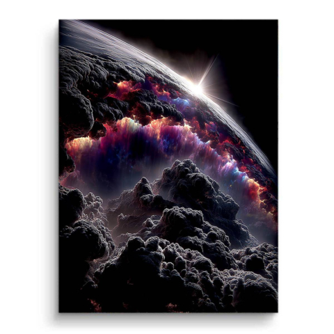 Kosmische Eruption PVC Matt Kunst
