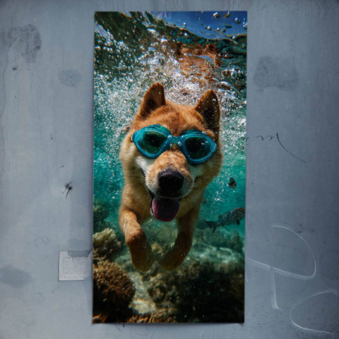 Póster de Perro Buceando