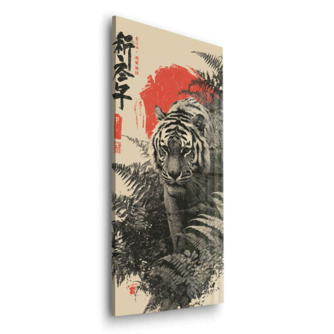 Tigre de Bambú Vidrio Acrílico