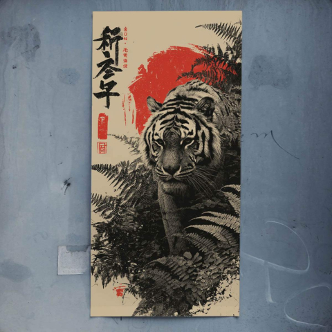 Tigre de Bambú Póster