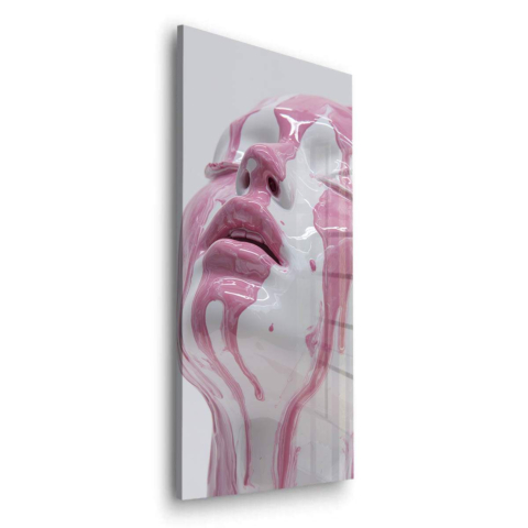 Melting Face Acrylic Glass Art
