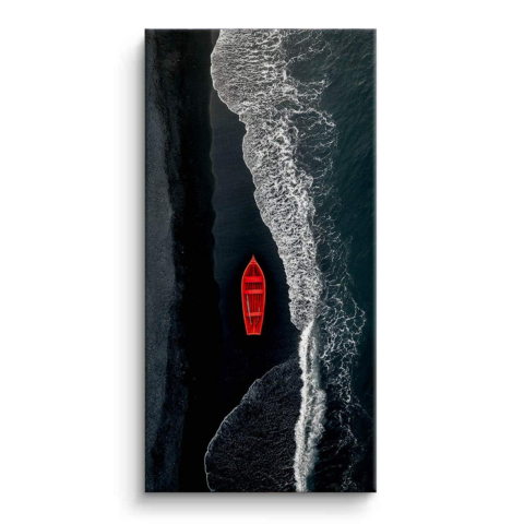 Black Sand Waves Canvas Art