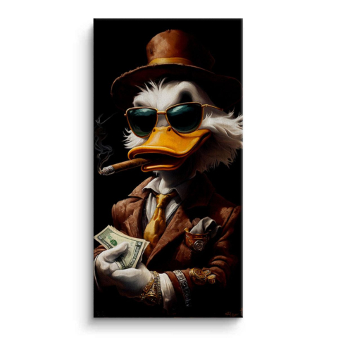 Schicker Ente Leinwandbild