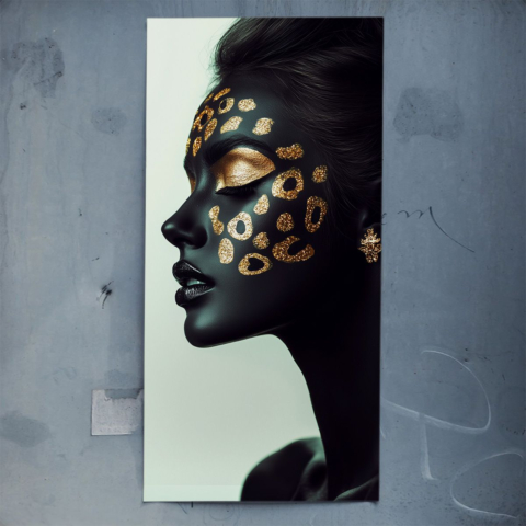 Goldener Leopard Eleganz Poster