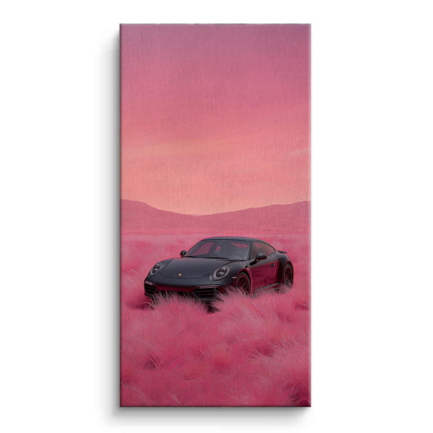 Champ Rose Tableau sur Toile