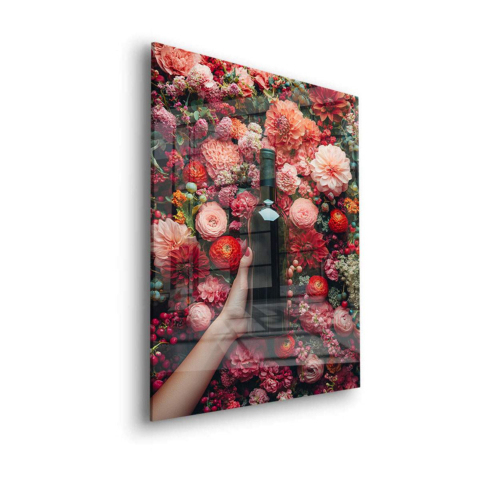Blumiger Wein Eleganz Acrylglas