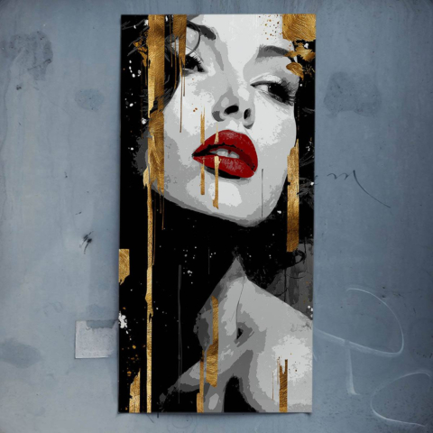 Glamour Queen Poster Bild auf Dibond Matt