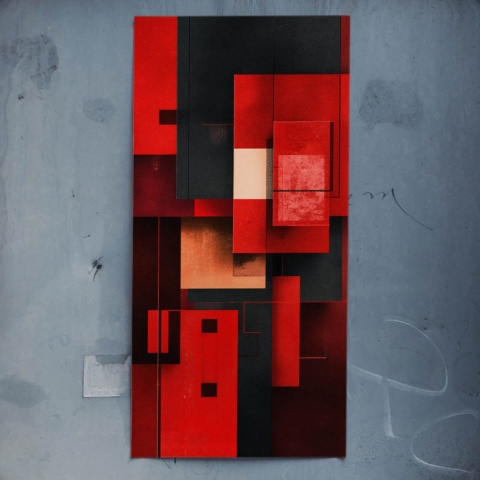 Carrés Rouges Poster